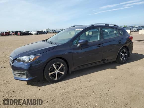 2020 Subaru Impreza Premium with VIN 4S3GTAV64L3701300, listed as a Copart auction lot 65614205 with 57,229 mi miles and Salvage title. Bid and sale history available at DreamBid. Image 1.
