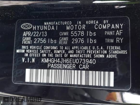 2014 Hyundai Equus Ultimate z VIN KMHGH4JH6EU073940, wystawiony jako IAAI lot #41258654 z przebiegiem 134 733 mil mil oraz . Historia ofert i sprzedaży dostępna na DreamBid. Obrazek 9.