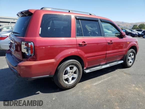 2006 Honda Pilot EX-L with VIN 2HKYF18756H522143, listed as a Copart auction lot 64215205 with 167,516 mi miles and Salvage title. Bid and sale history available at DreamBid. Image 3.