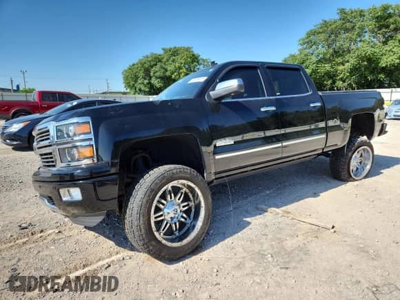 2014 Chevrolet Silverado 1500 High Country with VIN 3GCUKTEJ2EG416827, listed as a Copart auction lot 64126605 with Not provided miles and Salvage title. Bid and sale history available at DreamBid. Image 1.