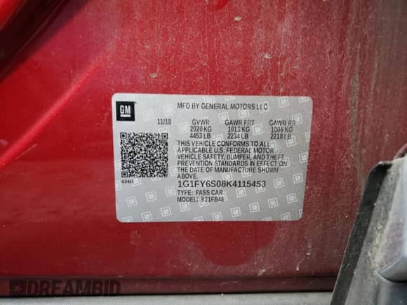 2019 Chevrolet Bolt EV LT z VIN 1G1FY6S08K4115453, wystawiony jako Copart lot #63633873 z przebiegiem 42 421 mil mil oraz . Historia ofert i sprzedaży dostępna na DreamBid. Obrazek 12.