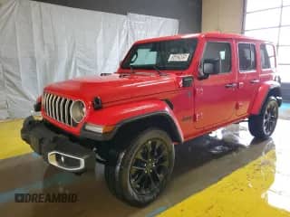 2025 Jeep Wrangler Sahara z VIN 1C4RJXP6XSW599710, wystawiony jako Copart lot #85402685 z przebiegiem 1 090 mil mil oraz Czysty tytuł • Clean title. Historia ofert i sprzedaży dostępna na DreamBid. Obrazek 1.
