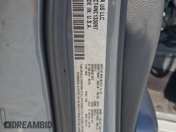 2022 Dodge Durango R/T Plus with VIN 1C4SDJCT4NC133097, listed as a Copart auction lot 80464215 with 28,612 mi miles and Salvage title. Bid and sale history available at DreamBid. Image 13.