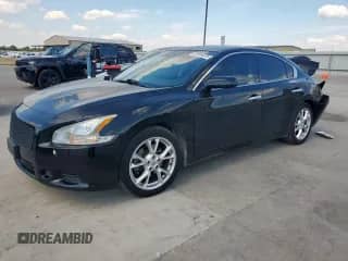 2014 Nissan Maxima S with VIN 1N4AA5APXEC480599, listed as a Copart auction lot 81854225 with 155,576 mi miles and Salvage title. Bid and sale history available at DreamBid. Image 1.