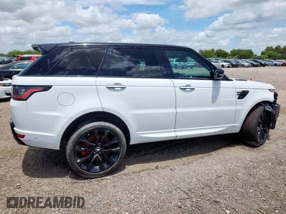 2022 Land Rover Range Rover Sport HST with VIN SALWS2RUXNA217748, listed as a Copart auction lot 59335655 with 33,428 mi miles and Salvage title. Bid and sale history available at DreamBid. Image 3.