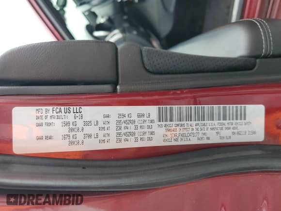 2018 Jeep Grand Cherokee Trackhawk z VIN 1C4RJFN93JC473177, wystawiony jako Copart lot #81891785 z przebiegiem 44 191 mil mil oraz Szkoda całkowita • Salvage title. Historia ofert i sprzedaży dostępna na DreamBid. Obrazek 13.