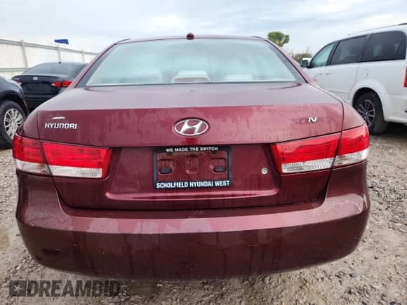 2008 Hyundai Sonata GLS with VIN 5NPET46C28H335037, listed as a Copart auction lot 81297155 with 191,142 mi miles and Salvage title. Bid and sale history available at DreamBid. Image 6.