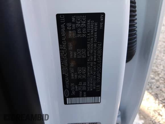 2025 Hyundai Santa Fe Calligraphy с VIN 5NMP5DGL6SH080947, выставлен на аукционе Copart как лот 82388244 с пробегом 1 413 миль миль и Списание • Salvage title. История ставок и продаж доступна на DreamBid. Изображение 14.