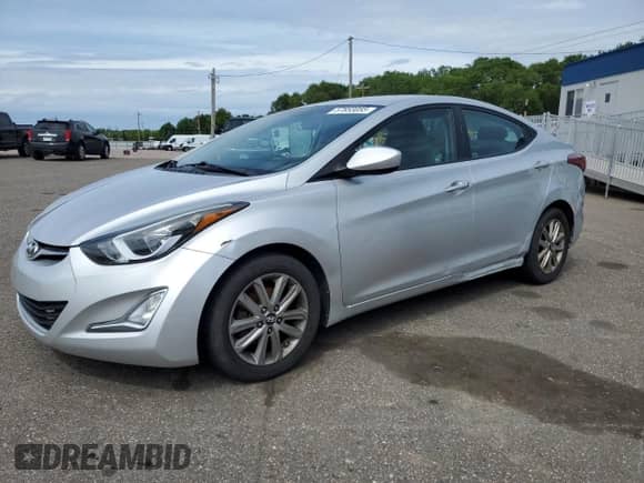 2014 Hyundai Elantra SE with VIN KMHDH4AE9EU037281, listed as a Copart auction lot 57853055 with 124,338 mi miles and Clean title. Bid and sale history available at DreamBid. Image 1.