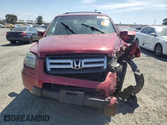 2006 Honda Pilot EX-L z VIN 2HKYF18756H531991, wystawiony jako Copart lot #71497145 z przebiegiem Nie podano mil oraz Szkoda całkowita • Salvage title. Historia ofert i sprzedaży dostępna na DreamBid. Obrazek 5.