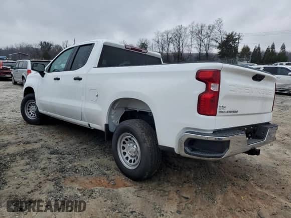 2024 Chevrolet Silverado 1500 Work Truck with VIN 1GCRAAEK2RZ382920, listed as a Copart auction lot 85007224 with 1,065 mi miles and Salvage title. Bid and sale history available at DreamBid. Image 2.