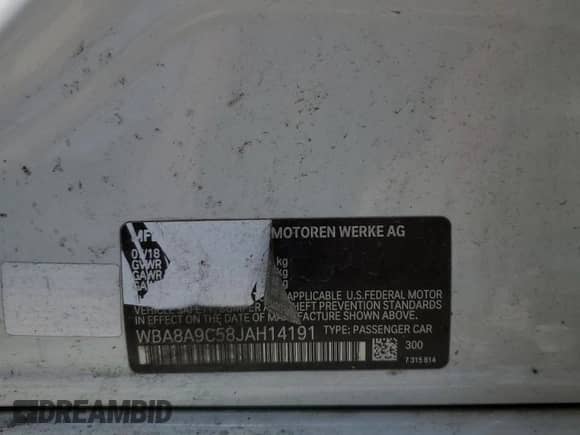 2018 BMW 3 Series 320i z VIN WBA8A9C58JAH14191, wystawiony jako Copart lot #56608065 z przebiegiem 135 830 mil mil oraz Szkoda całkowita • Salvage title. Historia ofert i sprzedaży dostępna na DreamBid. Obrazek 12.