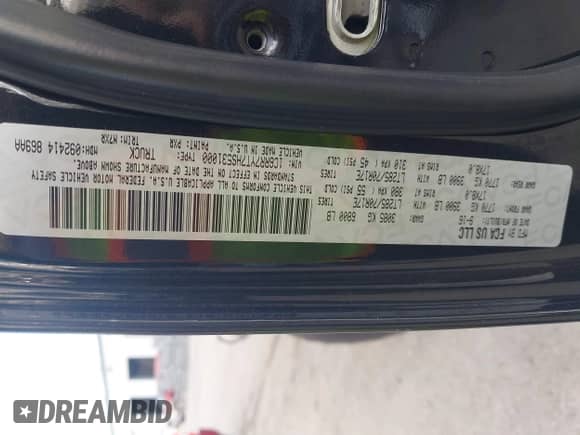 2017 Ram 1500 Rebel z VIN 1C6RR7YT7HS531000, wystawiony jako IAAI lot #42102807 z przebiegiem 108 785 mil mil oraz . Historia ofert i sprzedaży dostępna na DreamBid. Obrazek 9.