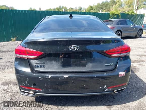 2015 Hyundai Genesis 3.8L with VIN KMHGN4JEXFU081264, listed as a IAAI auction lot 43384651 with 117,276 mi miles and . Bid and sale history available at DreamBid. Image 17.