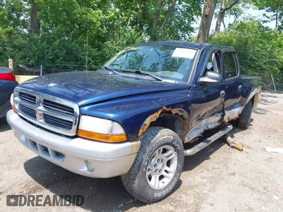 2004 Dodge Dakota SLT with VIN 1D7HG48N94S643579, listed as a IAAI auction lot 42457885 with 165,445 mi miles and . Bid and sale history available at DreamBid. Image 21.