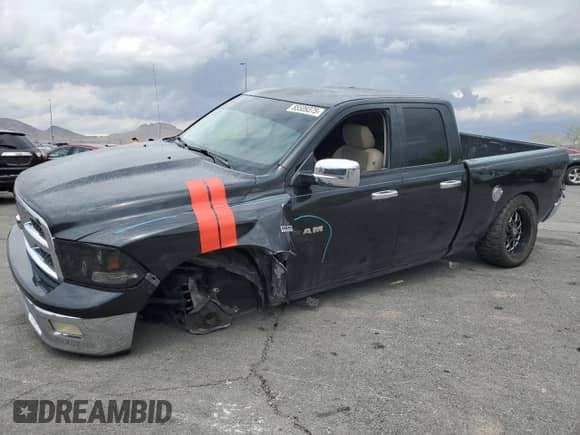 2009 Dodge 1500 SLT with VIN 1D3HB18T99S727275, listed as a Copart auction lot 55509375 with 186,060 mi miles and Salvage title. Bid and sale history available at DreamBid. Image 1.