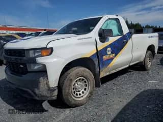 2021 Chevrolet Silverado 1500 Work Truck with VIN 3GCNWAEH1MG393940, listed as a Copart auction lot 64932305 with 147,785 mi miles and Salvage title. Bid and sale history available at DreamBid. Image 1.