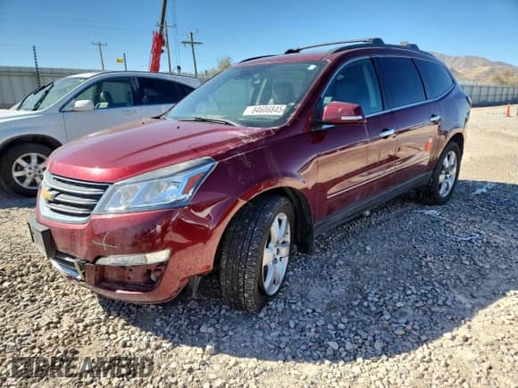 2016 Chevrolet Traverse LTZ z VIN 1GNKVJKD9GJ213704, wystawiony jako Copart lot #84606845 z przebiegiem 142 163 mil mil oraz Szkoda całkowita • Salvage title. Historia ofert i sprzedaży dostępna na DreamBid. Obrazek 1.