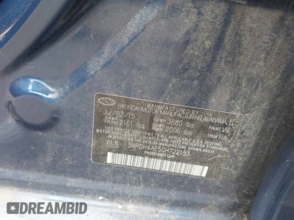 2016 Hyundai Elantra Value Edition с VIN 5NPDH4AE5GH722153, выставлен на аукционе IAAI как лот 42930017 с пробегом 164 321 миль миль и . История ставок и продаж доступна на DreamBid. Изображение 9.