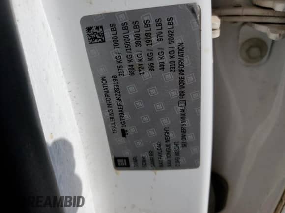 2019 GMC Sierra 1500 with VIN 1GTR9AEF3KZ283198, listed as a Copart auction lot 77633344 with Not provided miles and Salvage title. Bid and sale history available at DreamBid. Image 12.