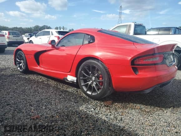 2013 Dodge Viper GTS with VIN 1C3ADEBZ2DV100017, listed as a Copart auction lot 80231604 with 1,216 mi miles and Non repairable. Bid and sale history available at DreamBid. Image 2.