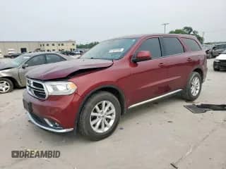 2020 Dodge Durango SXT with VIN 1C4RDHAG7LC142077, listed as a Copart auction lot 57422195 with 87,846 mi miles and Salvage title. Bid and sale history available at DreamBid. Image 1.