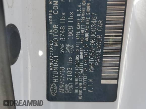 2019 Hyundai Veloster Premium с VIN KMHTG6AF9KU003467, выставлен на аукционе Copart как лот 57110235 с пробегом 94 581 миль миль и Списание • Salvage title. История ставок и продаж доступна на DreamBid. Изображение 13.