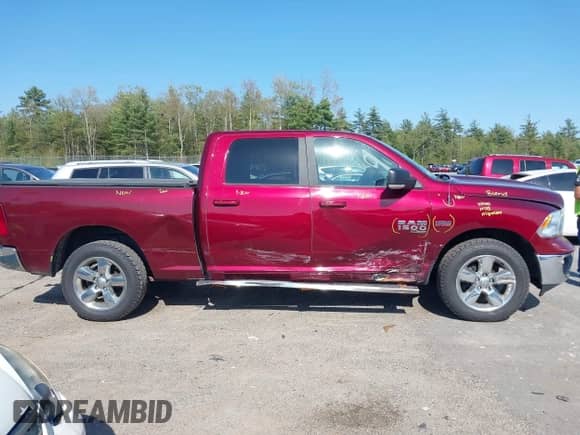2019 Ram 1500 Big Horn with VIN 1C6RR7TT8KS606267, listed as a IAAI auction lot 42242140 with 81,185 mi miles and . Bid and sale history available at DreamBid. Image 14.