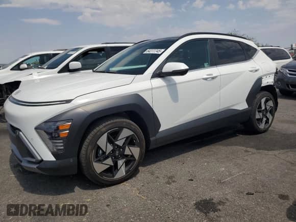 2025 Hyundai Kona Limited с VIN KM8HE3A35SU186317, выставлен на аукционе Copart как лот 64277745 с пробегом 6 830 миль миль и Списание • Salvage title. История ставок и продаж доступна на DreamBid. Изображение 1.