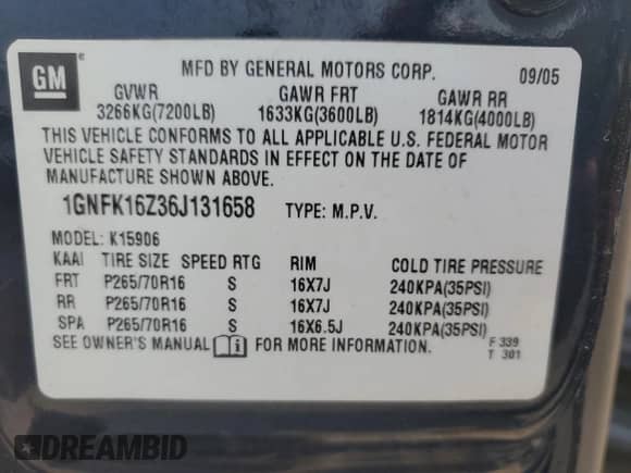 2006 Chevrolet Suburban LS z VIN 1GNFK16Z36J131658, wystawiony jako Copart lot #58572865 z przebiegiem 206 922 mil mil oraz Nie do naprawy • Non repairable. Historia ofert i sprzedaży dostępna na DreamBid. Obrazek 13.