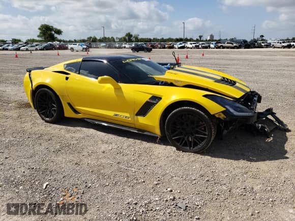 2018 Chevrolet Corvette Z06 1LZ with VIN 1G1YP2D62J5600301, listed as a Copart auction lot 64827244 with 41,767 mi miles and Salvage title. Bid and sale history available at DreamBid. Image 4.