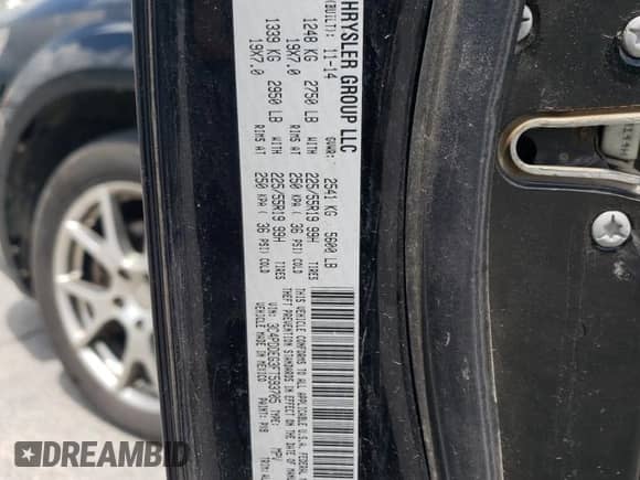 2015 Dodge Journey R/T with VIN 3C4PDDEG3FT593705, listed as a Copart auction lot 64475885 with 172,048 mi miles and Salvage title. Bid and sale history available at DreamBid. Image 13.