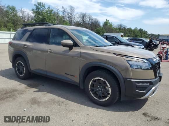 2023 Nissan Pathfinder Rock Creek with VIN 5N1DR3BDXPC263061, listed as a Copart auction lot 61446705 with 22,545 mi miles and Salvage title. Bid and sale history available at DreamBid. Image 4.