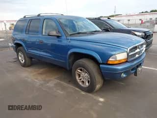 2003 Dodge Durango SLT with VIN 1D4HS48N43F567384, listed as a IAAI auction lot 43325955 with 123,019 mi miles and . Bid and sale history available at DreamBid. Image 1.