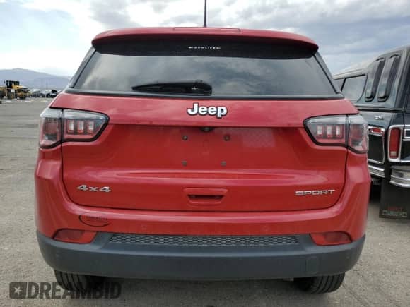 2017 Jeep Compass Sport with VIN 3C4NJDAB5HT642450, listed as a Copart auction lot 56732795 with 89,288 mi miles and Salvage title. Bid and sale history available at DreamBid. Image 6.