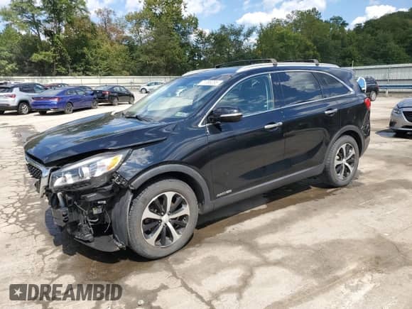 2017 Kia Sorento EX with VIN 5XYPHDA56HG323970, listed as a Copart auction lot 71365255 with 88,616 mi miles and Salvage title. Bid and sale history available at DreamBid. Image 1.