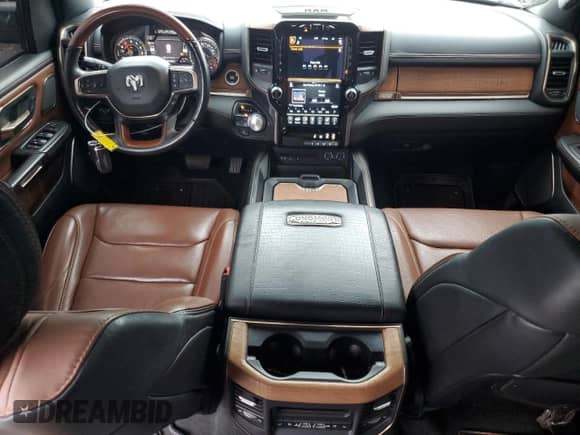 2019 Ram 1500 Longhorn with VIN 1C6SRFKT4KN897118, listed as a Copart auction lot 64894645 with 100,595 mi miles and Salvage title. Bid and sale history available at DreamBid. Image 8.