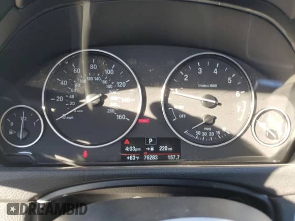 2014 BMW 3 Series 320i with VIN WBA3B1C56EP680339, listed as a Copart auction lot 82658825 with 76,283 mi miles and Salvage title. Bid and sale history available at DreamBid. Image 9.