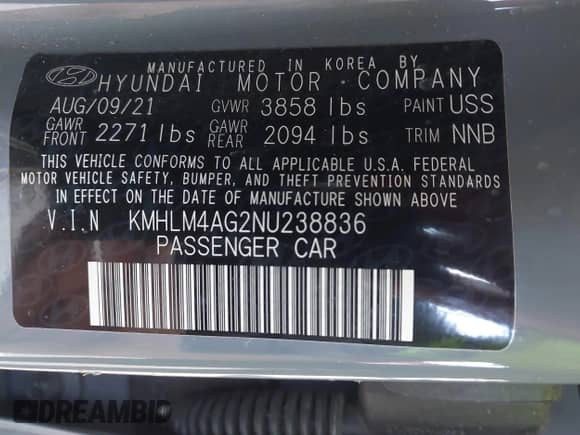 2022 Hyundai Elantra SEL с VIN KMHLM4AG2NU238836, выставлен на аукционе IAAI как лот 43228987 с пробегом 53 533 миль миль и . История ставок и продаж доступна на DreamBid. Изображение 9.