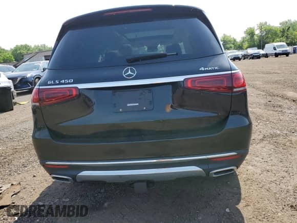 2021 Mercedes-Benz GLS 450 with VIN 4JGFF5KE4MA381829, listed as a Copart auction lot 60366955 with Not provided miles and Salvage title. Bid and sale history available at DreamBid. Image 6.