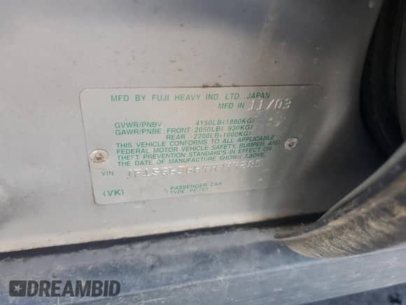 2004 Subaru Forester X with VIN JF1SG63664H744285, listed as a Copart auction lot 71876025 with 118,309 mi miles and Salvage title. Bid and sale history available at DreamBid. Image 13.