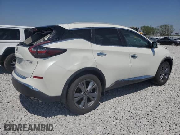 2024 Nissan Murano Platinum with VIN 5N1AZ2DS8RC119259, listed as a Copart auction lot 52637325 with 512 mi miles and Salvage title. Bid and sale history available at DreamBid. Image 3.