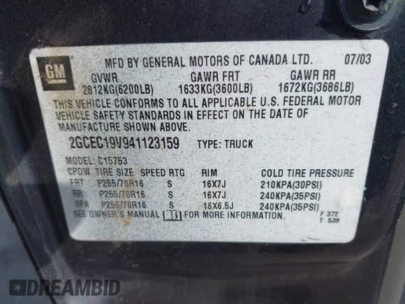 2004 Chevrolet Silverado 1500 Work Truck с VIN 2GCEC19V941123159, выставлен на аукционе IAAI как лот 41419477 с пробегом 171 449 миль миль и . История ставок и продаж доступна на DreamBid. Изображение 9.