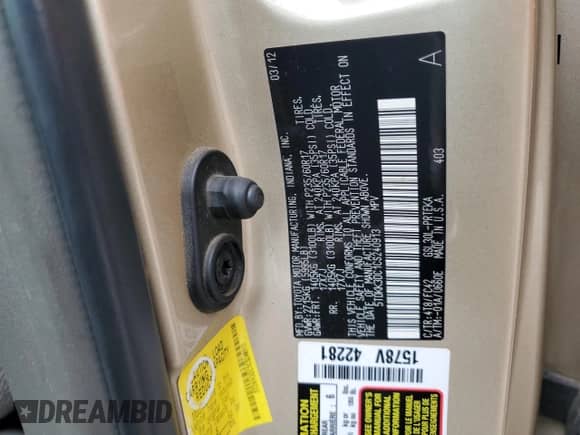 2012 Toyota Sienna LE with VIN 5TDKK3DC1CS240913, listed as a Copart auction lot 84642975 with Not provided miles and Salvage title. Bid and sale history available at DreamBid. Image 14.