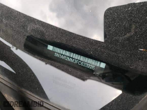 2015 Nissan Pathfinder Platinum with VIN 5N1AR2MM3FC633226, listed as a Copart auction lot 81386055 with 59,412 mi miles and Salvage title. Bid and sale history available at DreamBid. Image 13.