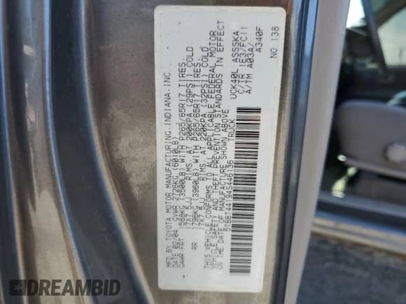 2004 Toyota Tundra SR5 с VIN 5TBBT44194S446136, выставлен на аукционе Copart как лот 52096405 с пробегом 89 077 миль миль и Чистый • Clean title. История ставок и продаж доступна на DreamBid. Изображение 12.