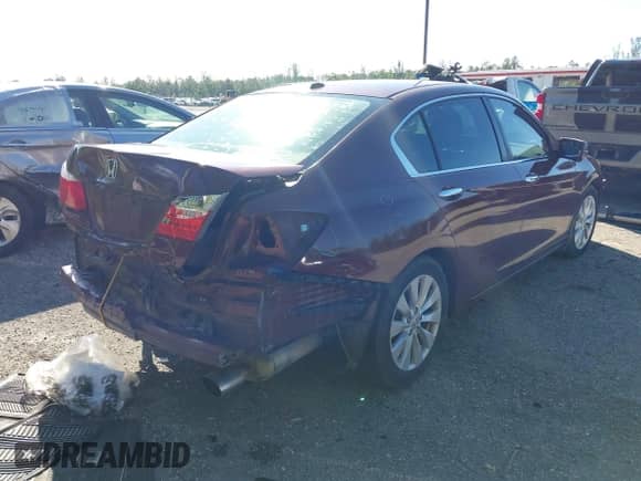 2014 Honda Accord EX-L with VIN 1HGCR2F86EA163525, listed as a IAAI auction lot 43436810 with 287,768 mi miles and . Bid and sale history available at DreamBid. Image 4.