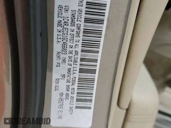 2016 Jeep Grand Cherokee High Altitude with VIN 1C4RJECG1GC466023, listed as a Copart auction lot 80660204 with 142,290 mi miles and Salvage title. Bid and sale history available at DreamBid. Image 15.