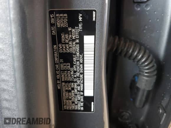 2016 Volvo S60 T5 Platinum с VIN YV4612UM9G2000798, выставлен на аукционе Copart как лот 51291625 с пробегом 79 181 миль миль и Списание • Salvage title. История ставок и продаж доступна на DreamBid. Изображение 12.