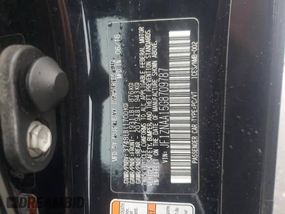 2016 Scion FR-S с VIN JF1ZNAA15G8709787, выставлен на аукционе Copart как лот 71924335 с пробегом 42 835 миль миль и Списание • Salvage title. История ставок и продаж доступна на DreamBid. Изображение 12.